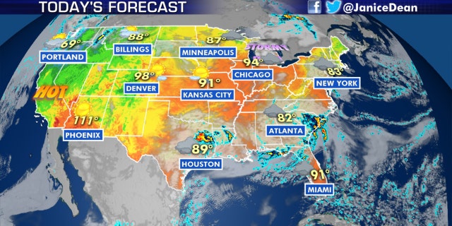 The national forecast for July 7, 2020.