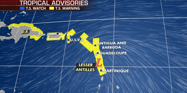 Tropical Storm Warnings are in effect across the region.