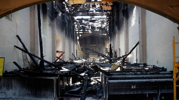 Florida man drives car into church, sets building on fire with parishioners inside