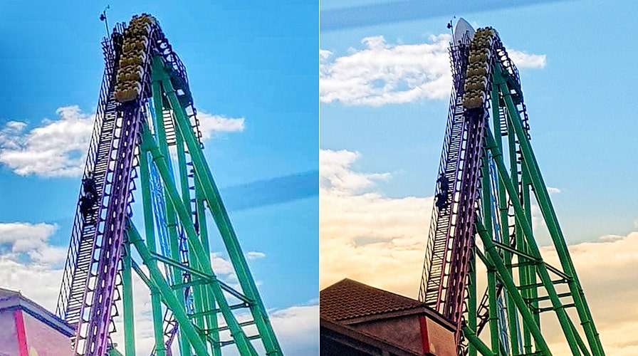 Roller coaster riders brought to tears after getting stuck 150