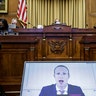 Facebook CEO Mark Zuckerberg speaks via video conference during a House Judiciary subcommittee hearing on antitrust in Washington, D.C., July 29, 2020. 