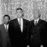 Six leaders of the nation's largest black civil rights organizations pose at the Roosevelt Hotel in New York, July 2, 1963. From left, are: John Lewis, chairman Student Non-Violence Coordinating Committee; Whitney Young, national director, Urban League; A. Philip Randolph, president of the Negro American Labor Council; Martin Luther King Jr., president Southern Christian Leadership Conference; James Farmer, Congress of Racial Equality director; and Roy Wilkins, executive secretary, National Association for the Advancement of Colored People.