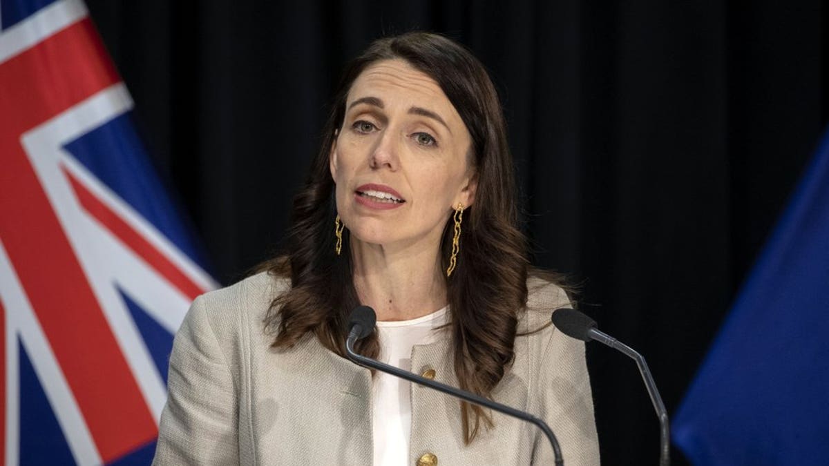 New Zealand Prime Minister Jacinda Ardern reacts during a press conference in Wellington, New Zealand, Aug. 14. Ardern announced that the three-day lockdown in Auckland would be extended by another 12 days at level 3, the rest of New Zealand will stay at level 2 restrictions as health authorities investigate the source of the first domestic coronavirus outbreak in more than three months. (Mark Mitchell/New Zealand Herald via AP)