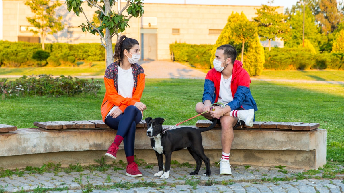 sitting down in the park