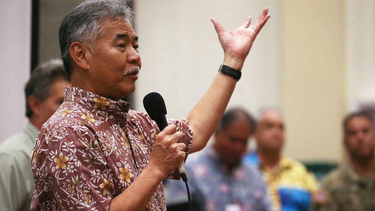 Hawaii Governor David Ige, seen here in 2018, said the trans-Pacific pre-test program wouldn't start until Oct. 1 "at the earliest."