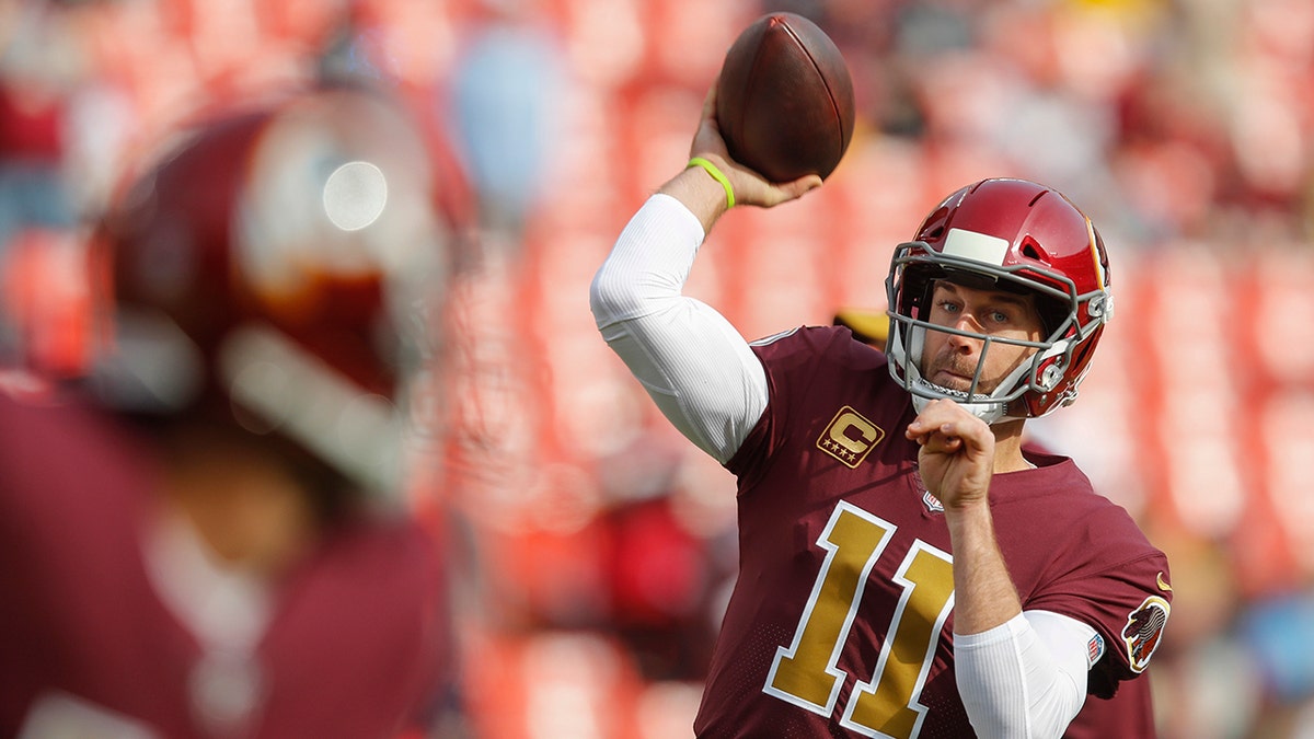 Quarterback Alex Smith was activated Sunday, Aug. 16, 2020, off the physically unable to perform list by Washington’s NFL team, the latest step in his remarkable recovery after his right leg was broken in two places during a game nearly two years ago. (AP Photo/Pablo Martinez Monsivai, Files)