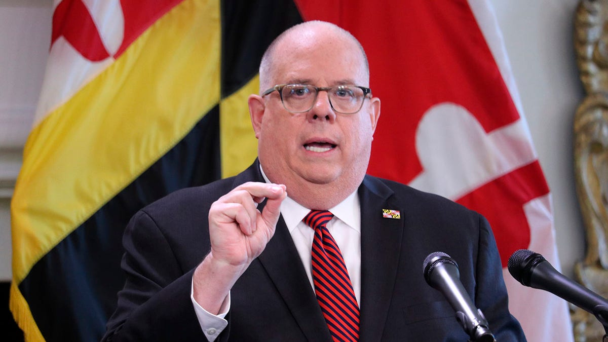 Maryland Gov. Larry Hogan speaks during a news conference in Annapolis, Md on June 3, 2020. (AP Photo/Brian Witte, file)