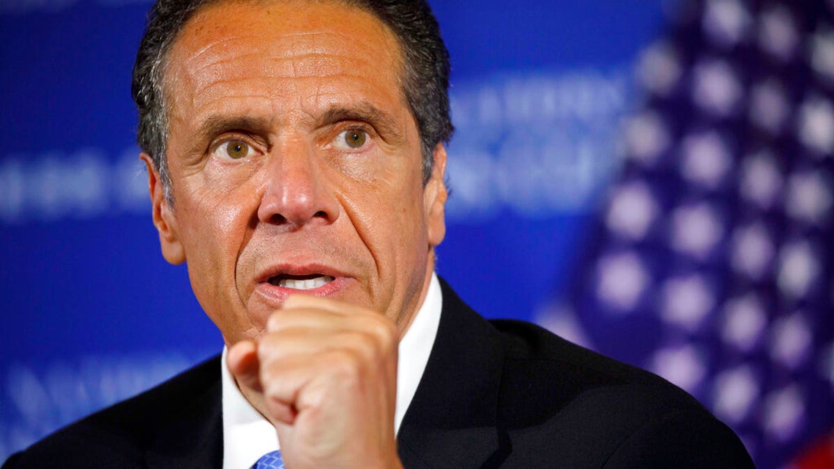 <br>
​​​​​​New York Gov. Andrew Cuomo speaks in Washington, May 27, 2020. (Associated Press)