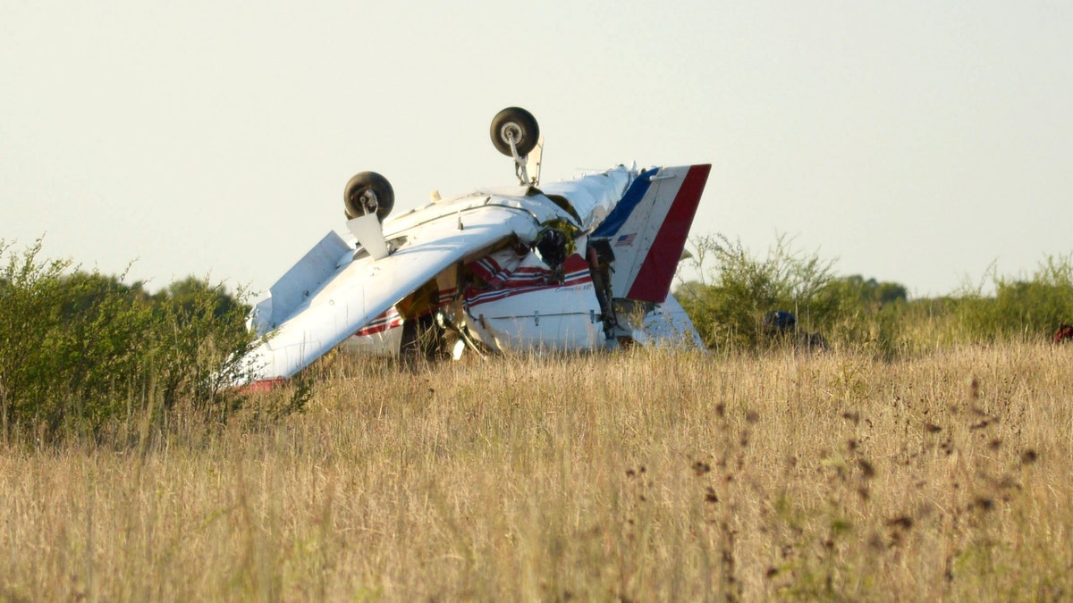 The plane crashed Sunday at Coulter Field in Bryan, Texas.