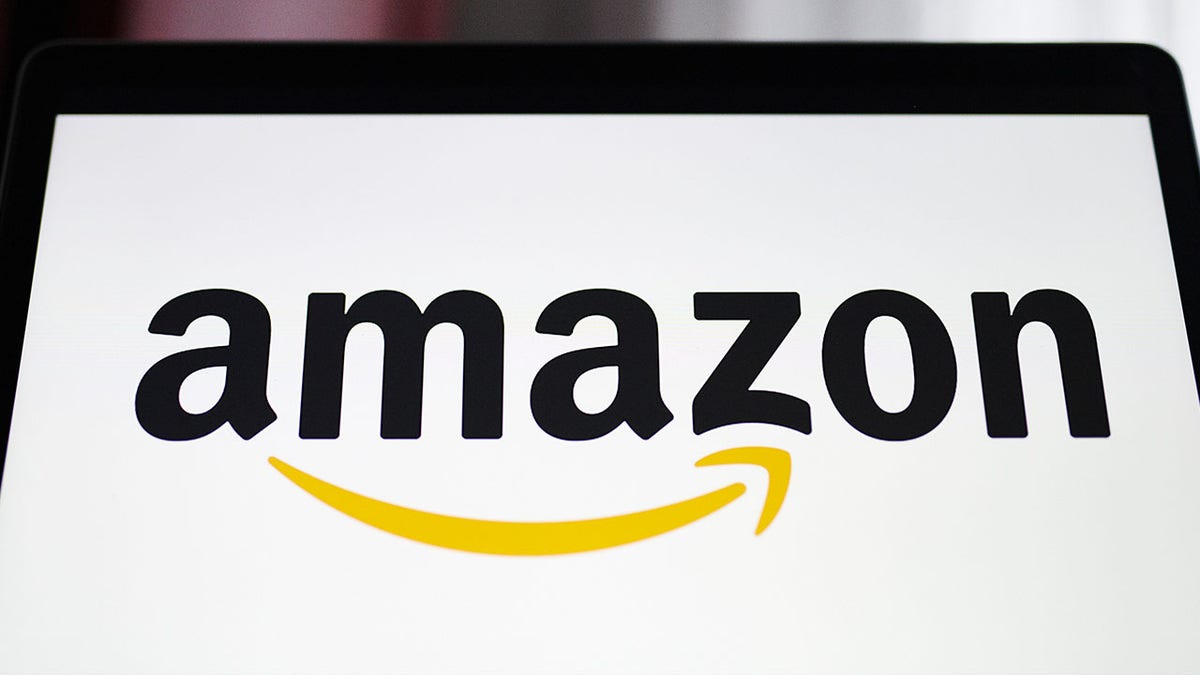 Amazon logo on a computer