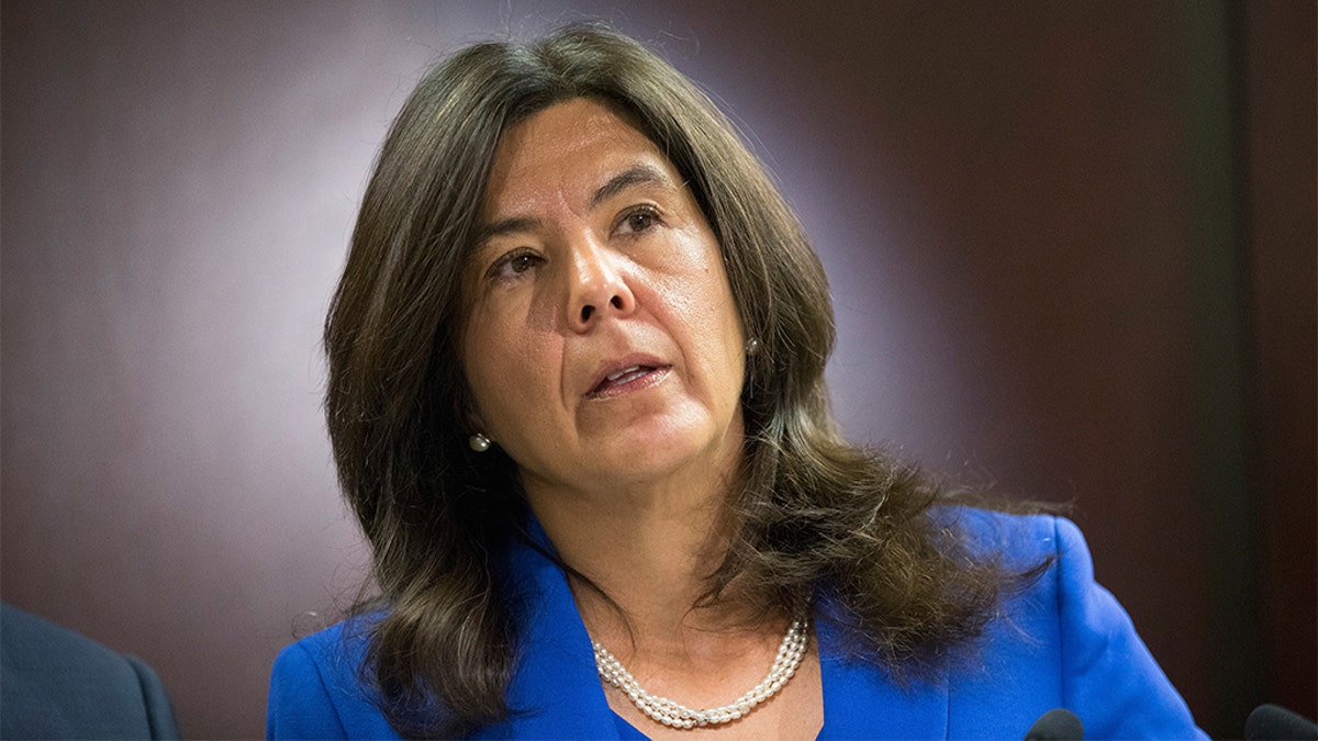 CHICAGO, IL - APRIL 20: Cook County State's Attorney Anita Alvarez announces a move by her office to no longer prosecute most cases of misdemeanor marijuana possession involving less than 30 grams on April 20, 2015 in Chicago, Illinois. (Photo by Scott Olson/Getty Images)