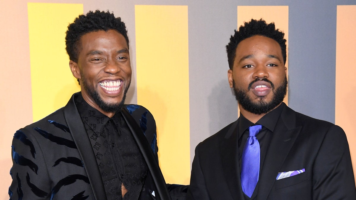 Chadwick Boseman (left) and Ryan Coogler, star and director of 'Black Panther,' respectively. (Photo by Karwai Tang/WireImage)