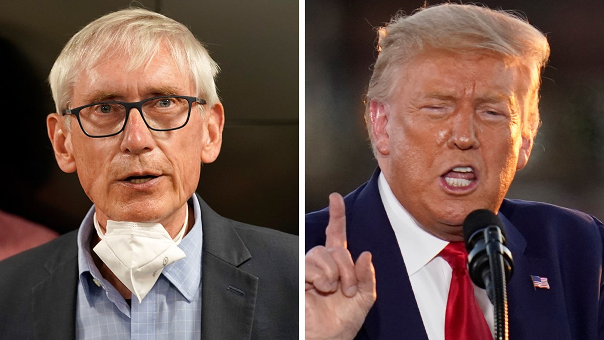 Wisconsin Gov. Tony Evers, a Democrat, asked President Trump to reconsider traveling on Tuesday to Kenosha, Wis., the scene of recent protests against police brutality, in a letter Sunday. (AP)