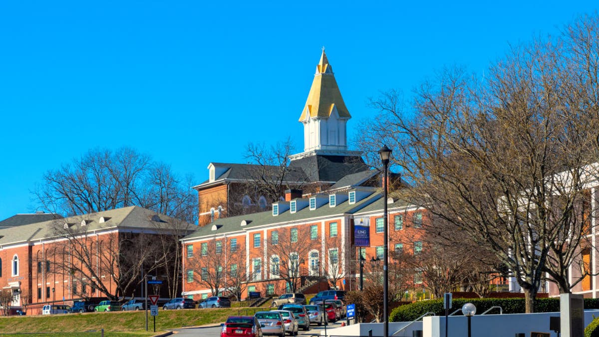 University of North Georgia's Gold Steeple on top of the Prince Memorial Hall on Dec. 17, 2018. (Photo by Roberto Machado Noa/LightRocket via Getty Images)