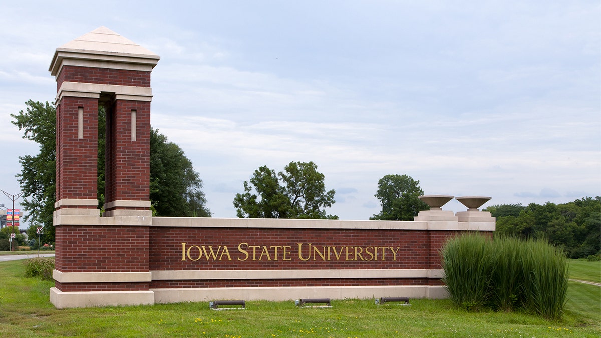 Entrance to Iowa State University. Iowa State is a research university in the United States.