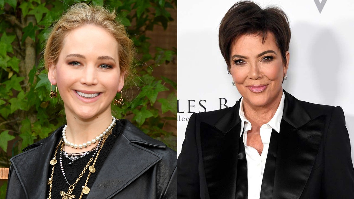 Jennifer Lawrence (left) and Kris Jenner (left). Jenner sent a birthday wish to Lawrence.