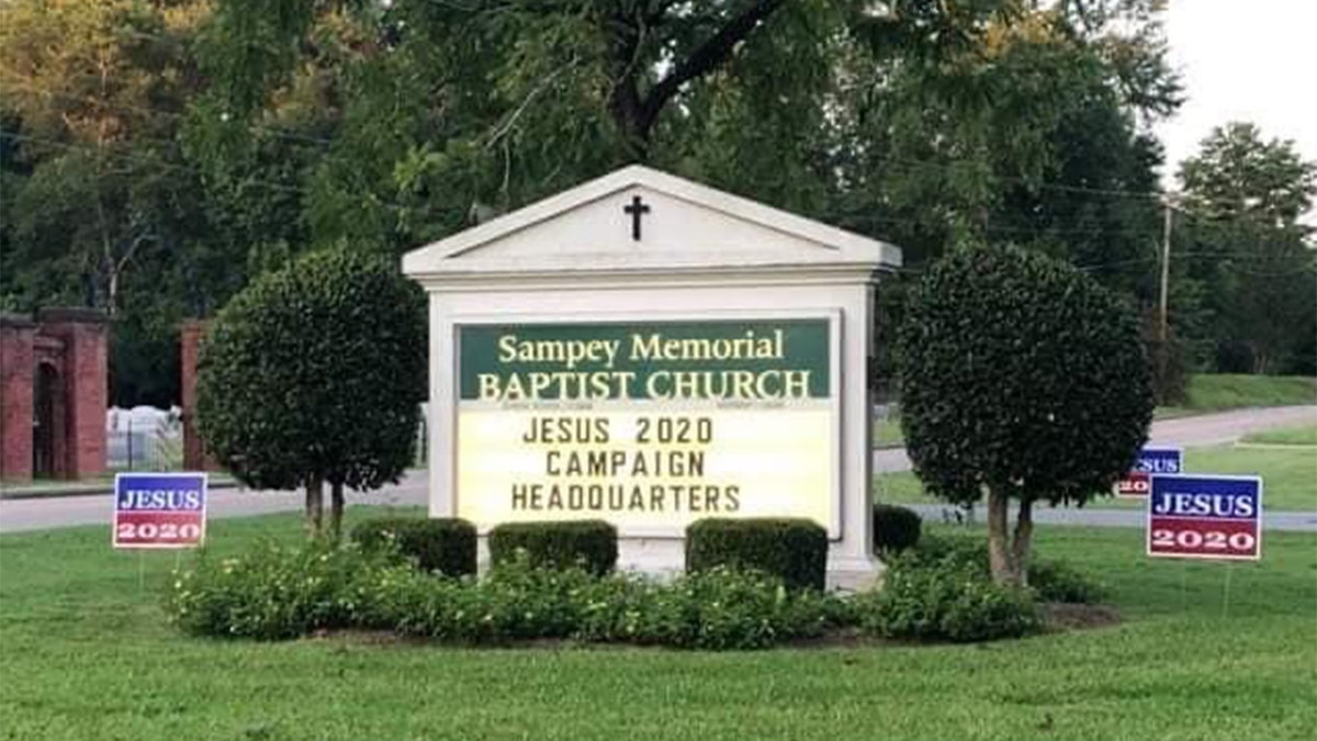 The Jesus 2020 yard sign campaign across the country was started by Joyce Hubbard and her friend Martha Sikes at Sampey Memorial Baptist Church in Ramer, Ala.