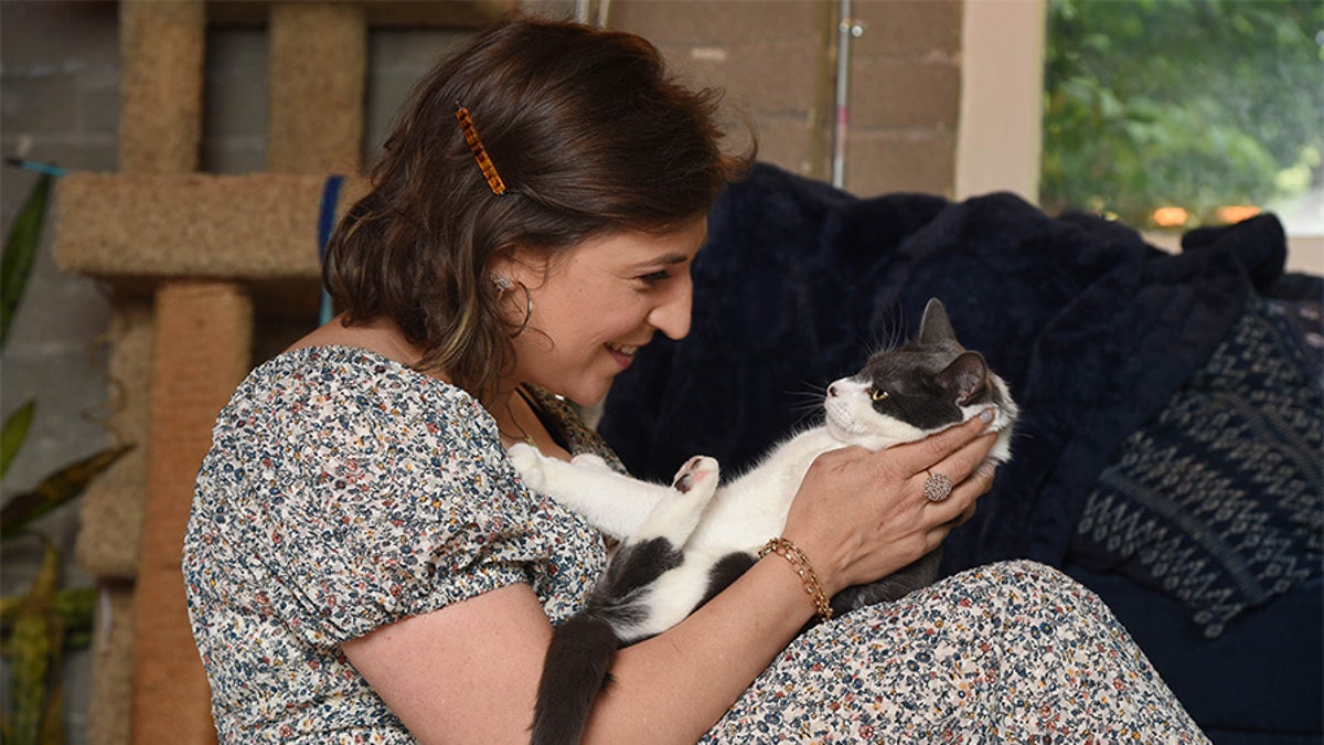 Actress and AdvoCAT Mayim Bialik, pictured with her cat Addie, joined Royal Canin's Take Your Cat to the Vet campaign to remind cat owners about the importance of regular vet checkups. 
