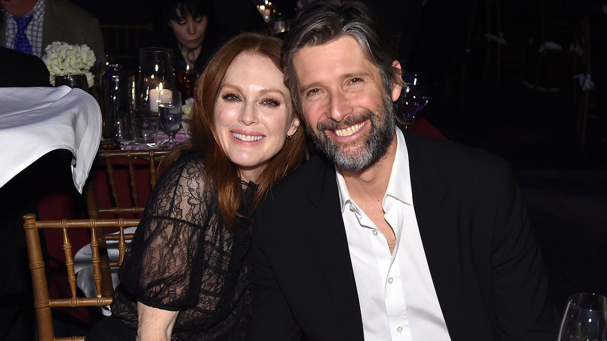 Julianne Moore and Bart Freundlich attend The Michael J. Fox Foundation benefit event