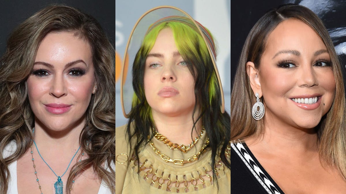 Alyssa Milano, Billie Eilish and Mariah Carey