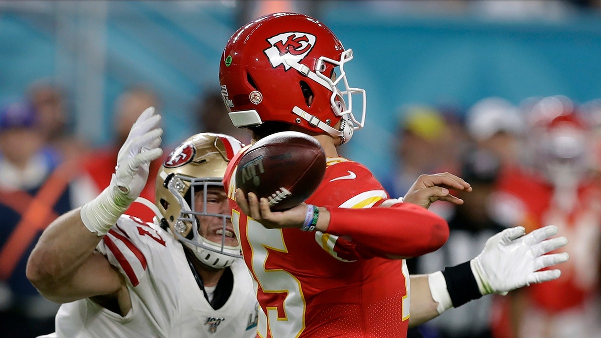 Nick Bosa, left, was the Defensive Rookie of the Year last year. (AP Photo/Chris O'Meara, File)