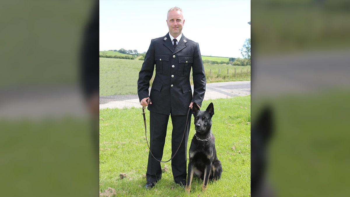 Max, a 2-year-old German shepherd mix, and his handler Police Constable Peter Lloyd, who completed their police dog training in February for the Dyfed-Powys Police, were part of a broad search and rescue mission on a Wales mountainside during their first shift together.