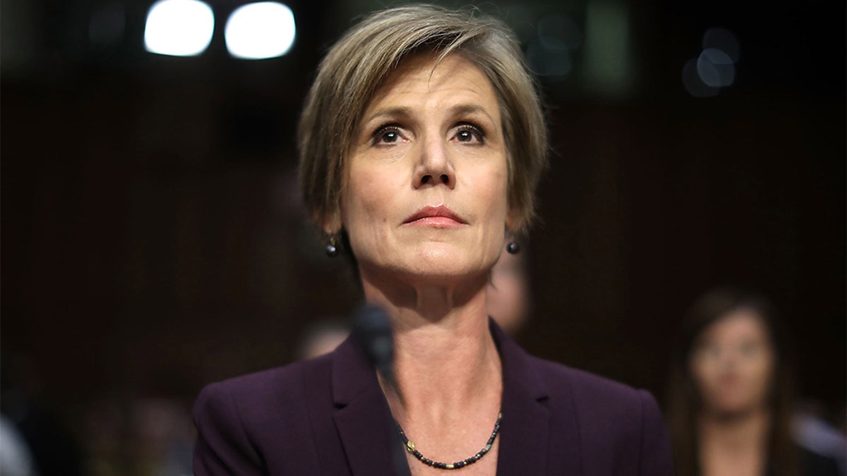 Former acting U.S. Attorney General Sally Yates testifies before the Senate Judiciary Committee's Subcommittee on Crime and Terrorism in the Hart Senate Office Building on Capitol Hill May 8, 2017 in Washington, DC. 