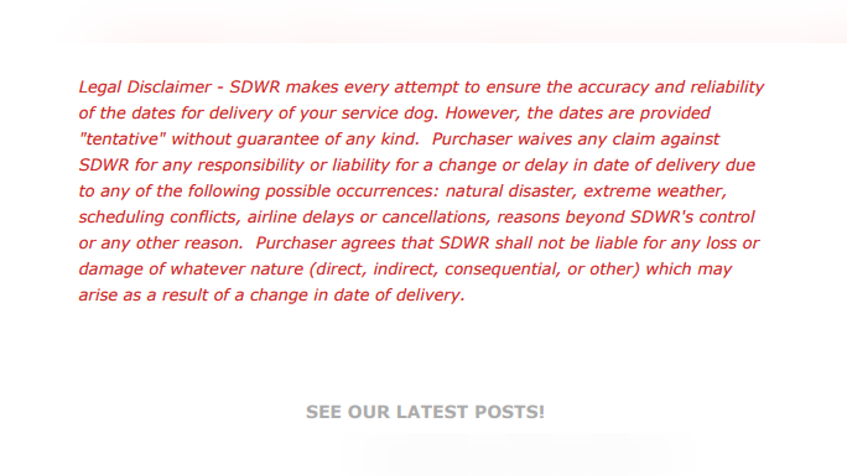 SDWR disclaimer (Credit: Vanessa Valdez Avila)