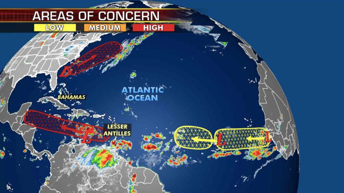 Two systems are "likely" to develop into tropical depressions in the next few days, according to the National Hurricane Center.