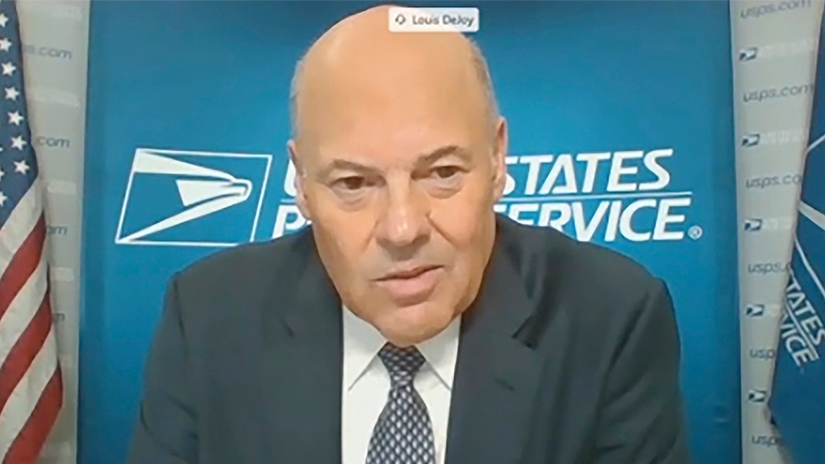 In this image from video, U.S. Postmaster General Louis DeJoy testifies during a video virtual hearing before the Senate Governmental Affairs Committee on the U.S. Postal Service during COVID-19 and the upcoming elections, Aug. 21, on Capitol Hill in Washington. (US Senate Committee on Homeland Security & Governmental Affairs via AP)
