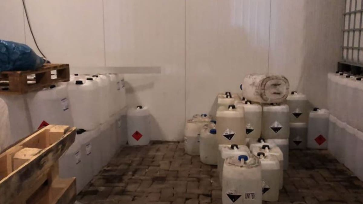 Police said they discovered 220 pounds of crack cocaine on the grounds.