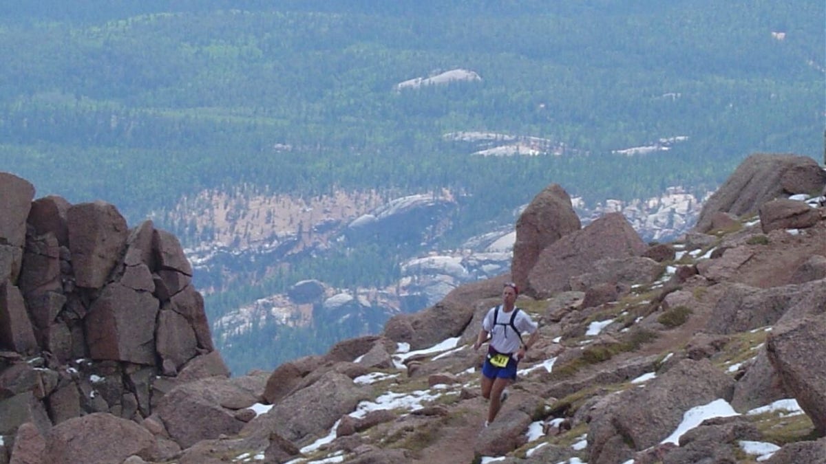 The author running the Pikes Peak Marathon (Photo courtesy of the author)