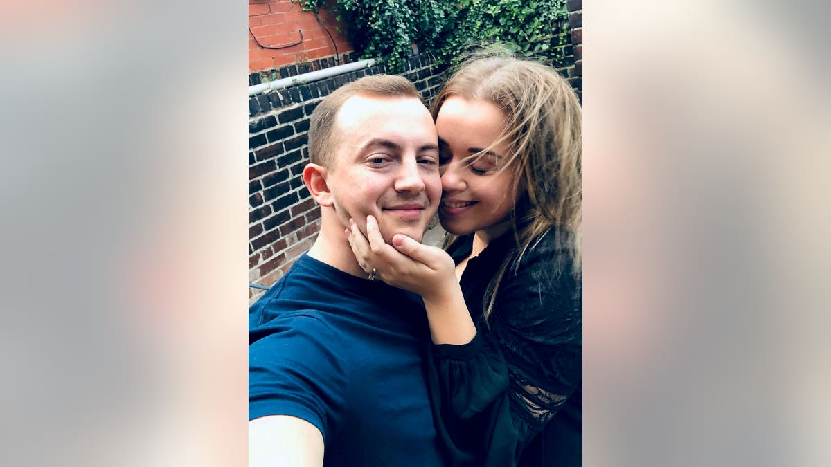 The couple connected a year ago on a dating site, and sparks immediately flew.
