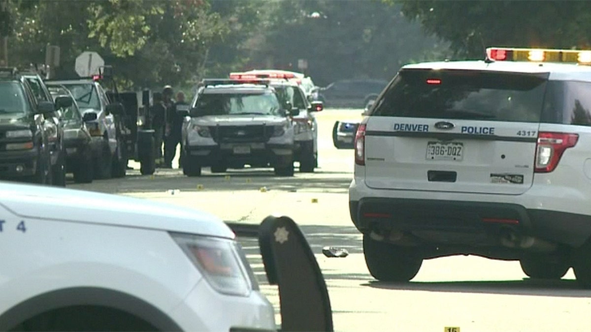 Police investigate a shooting in Denver in this undated photo. (KDVR)