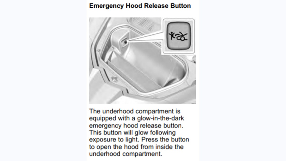 The Corvette owner's manual explains how the emergency release works.