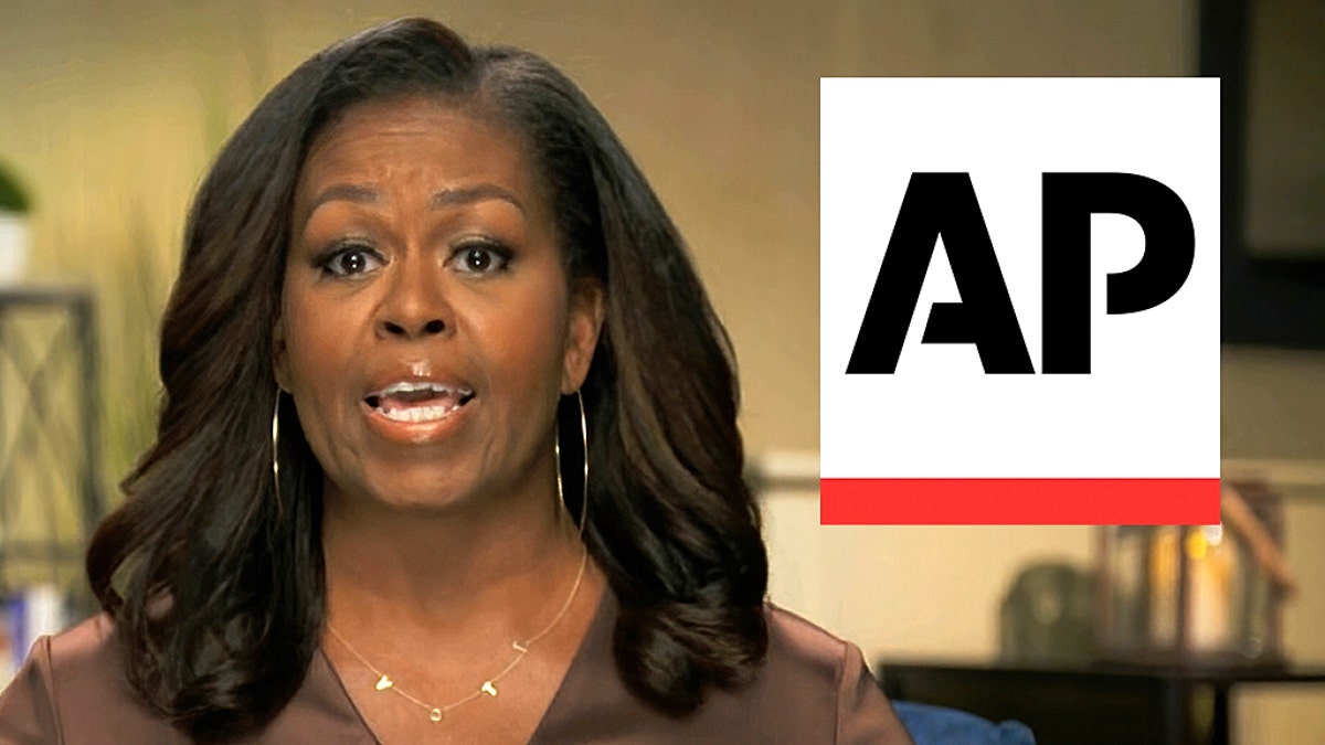 The AP fact-check Michelle Obama after her DNC speech when she failed to mention the facilities she condemned Trump for using to house children were built during her husband’s administration. (Democratic National Convention via AP)