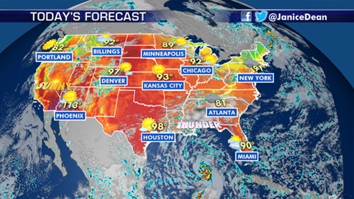 The national forecast for Tuesday, Aug. 25, 2020. (Fox News)