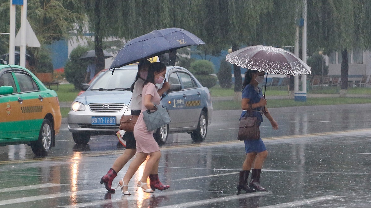 North Korea says torrential rains have lashed the country, prompting outside worries about possible big damages in the impoverished country.