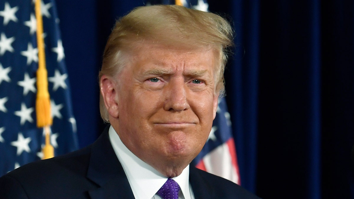 President Donald Trump speaks during a news conference Saturday at his Trump National Golf Club in Bedminster, N.J. (AP Photo/Susan Walsh)