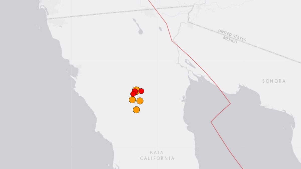 A series of earthquakes rattled Baja California on Monday, Aug. 17, 2020.