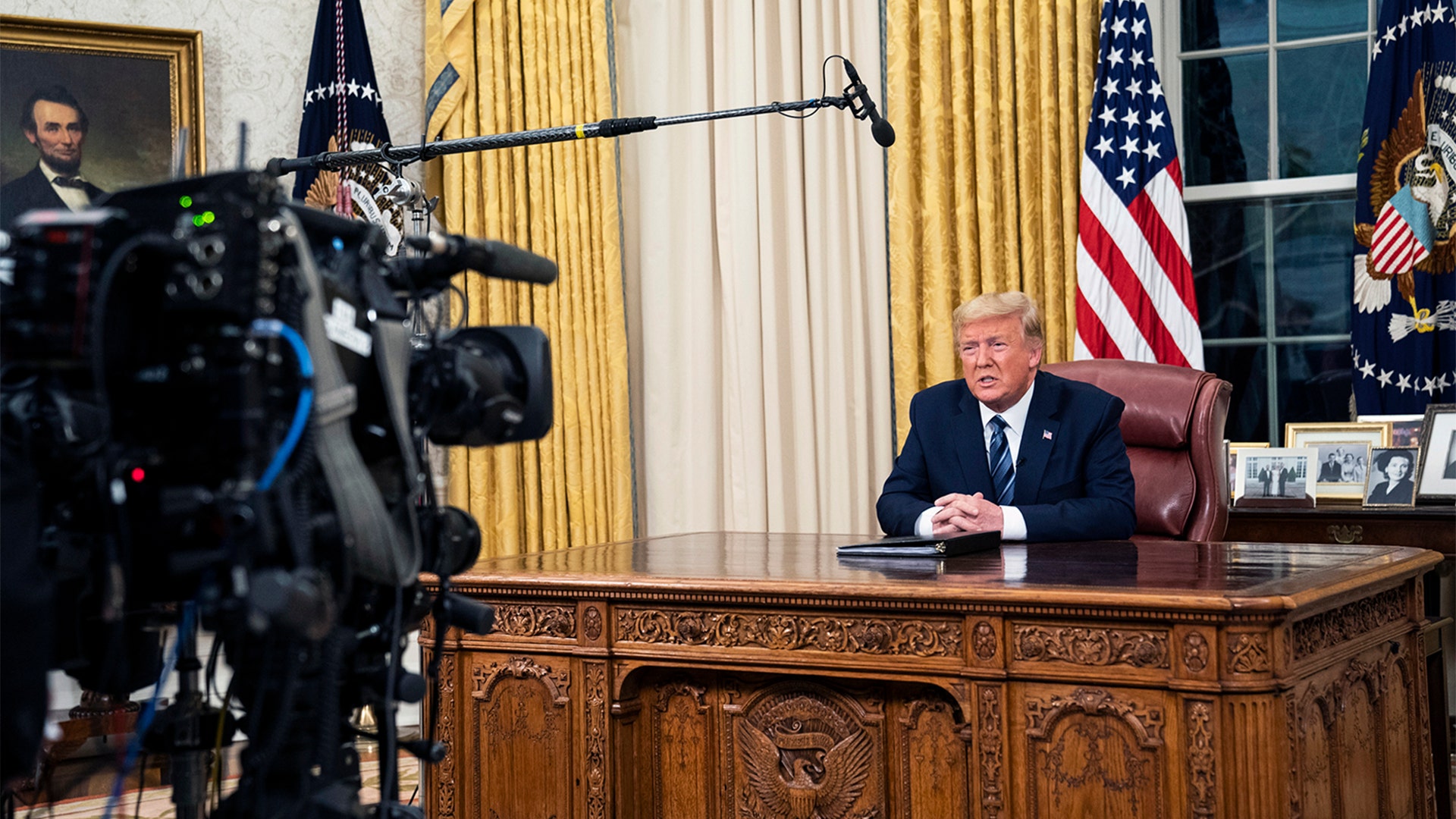 March 11, 2020: Addressing the nation from the Oval Office on the coronavirus outbreak.