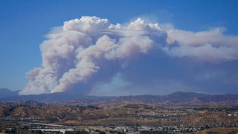 Massive California brush fire erupts near Angeles National Forest