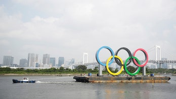 Olympic rings in Tokyo Bay removed for 'maintenance'