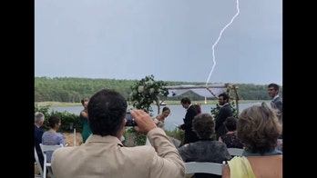 Groom jokes that 2020 'has not been the best year' – and then lightning strikes at his wedding