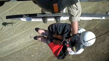 Cow and calf chase elderly California hikers who had to be airlifted out