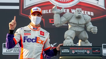Denny Hamlin wins first race of NASCAR's Dover doubleheader