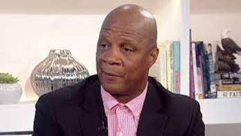 Darryl Strawberry in stands for Trump RNC speech