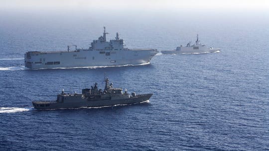 France sends forces into eastern Mediterranean to quell tensions between Greece, Turkey