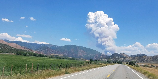 Crews respond to the Grizzly Creek Wildfire in Colorado on Monday, Aug. 10, 2020.