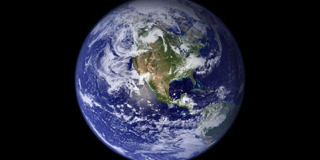 A view of Earth some 175 million years after Pangea broke apart.